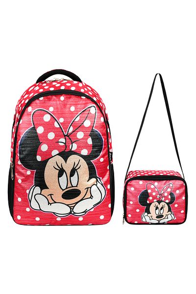 YOUOY Set de școală primară și cutie de prânz Minnie Glitter