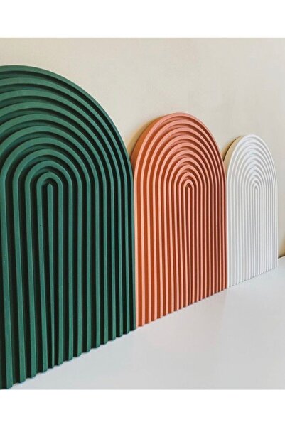 Orange Atelier Arch Large Concrete Decorative Presentation and Service Tray