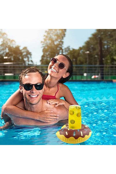 Boldy Floating Beverage Holder - Donut Cup Holder, Sea Cup Holder Inflatable - Beverage Holder