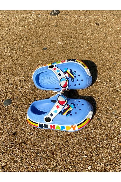 ÇOCUKÇA MODA Non-Slip Sole Airplane Figured Children's Sandals Slippers