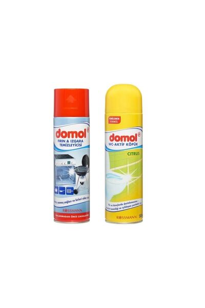DOMOL Fırın Temizleme Ve Tuvalet Temizleme Köpüğü 1+1 Set