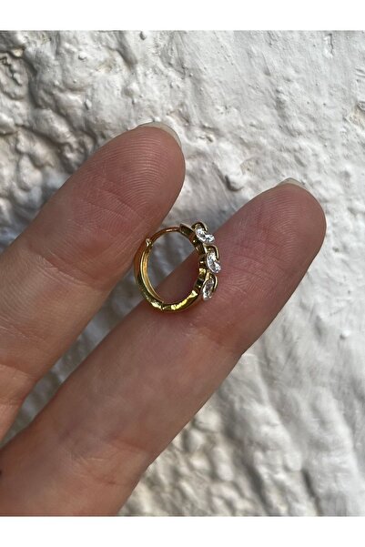 denizden silver Tekli Mini Gümüş Halka Küpe - 1 Adet