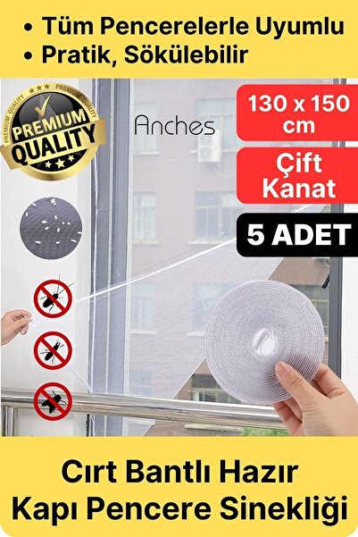 Genel Markalar 5 Adet Pratik Cam Pencere Kapı Uyumlu Çift Kanat Yırtılmaz Ken...