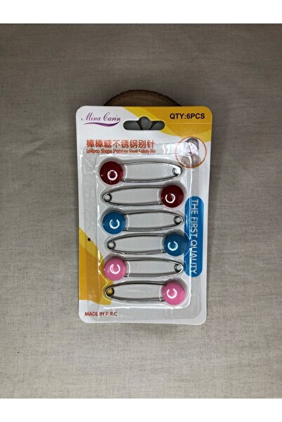 MinaCarin Paslanmaz Emniyetli Bebe Çengelli Iğne 6 Adet