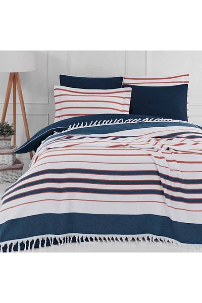 Altınbaşak Luxart Fringed Bedspread 2x Pillow 220x240
