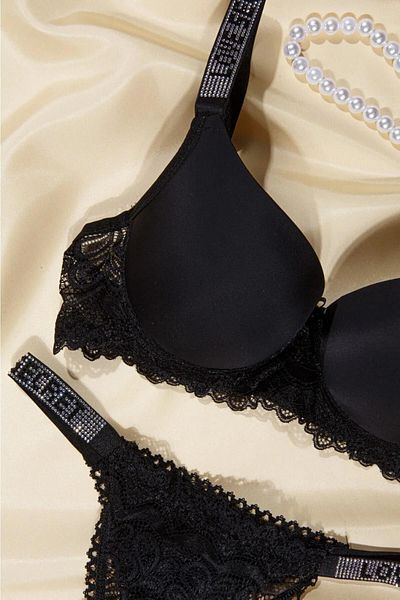 Tılsım Lingerie Μαύρο Love Secret Stone Micro-Padded Σετ σουτιέν 250