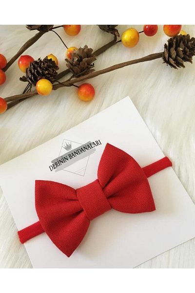 Derinkids Red Bow Baby Girl Bandana
