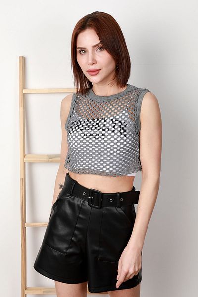 GİYSA Printed Women's Mesh Sweater
