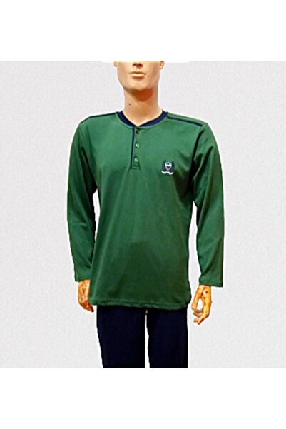 Mefa Pijama Erkek Koyu Yeşil Pijama Tek Üst