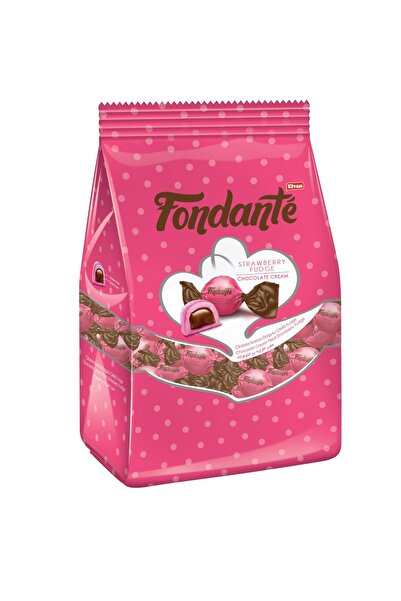 Fondante Çilekli Fudge Çikolata Kremalı 1000 Gr. (1 POŞET)