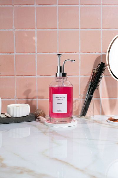 La Casa Art 500 ml Πάγκος Γυάλινος Διανομέας Υγρού Σαπουνιού Μπάνιο (6 ΕΤΙΚΕΤΕΣ)