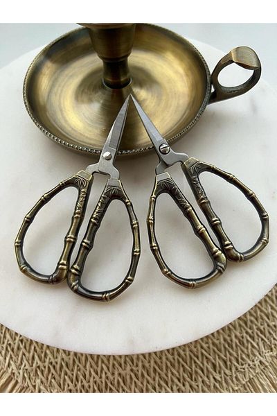 EVİNHOBİMALZEMELERİ SCISSORS Bamboo - Promise Engagement Sewing Embroidery