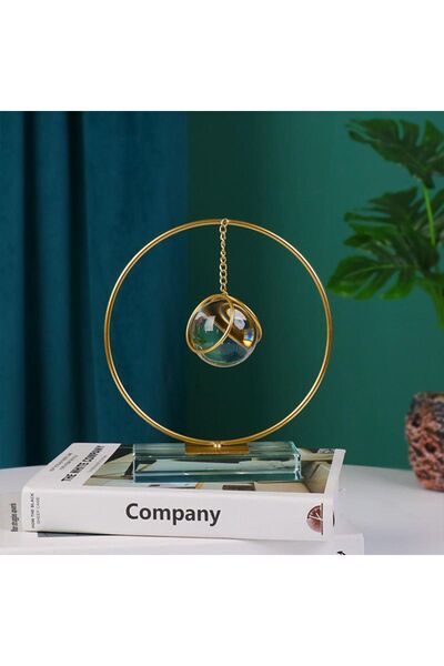 WINTER HOUSE Modern Altın Standlı Şeffaf Kristal Top Koleksiyonu: Estetiği Ev...