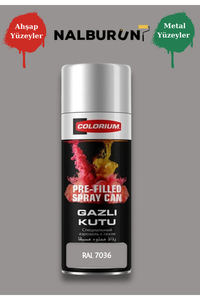 Colorium K7 Ral Renkleri 400 Ml Özel Doldurulmuş Selülozik Parlak Sprey Boya ...