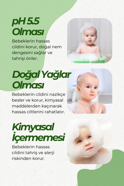 yeşilmarka Doğal Bebek Şampuanı - Karpuzlu - Göz Yakmayan Ve Hassas Bebek Cildi Için