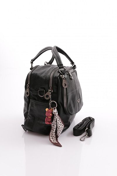 ÇÇS Ççs 17393 Women's Black Shoulder Bag with Keychain