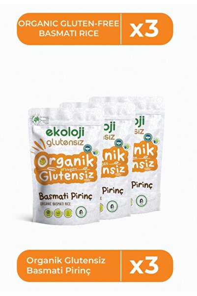 Ekoloji Glutensiz Organik Glutensiz Basmati Pirinç 500 Gr 3 lü Paket Organic ...