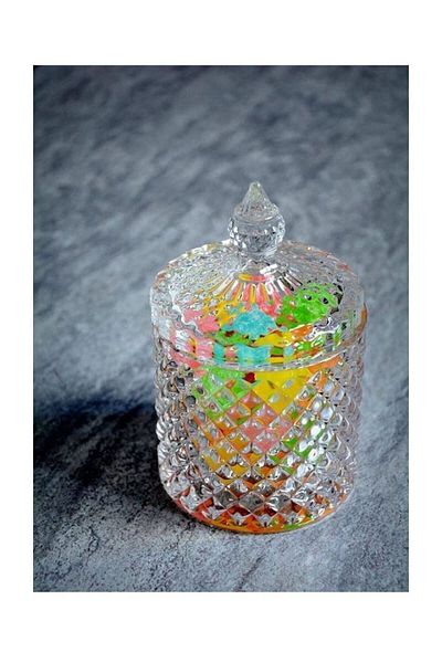 İpek Green Apple Delisoga Glass Candy Box 8.5 Cm Candy Box