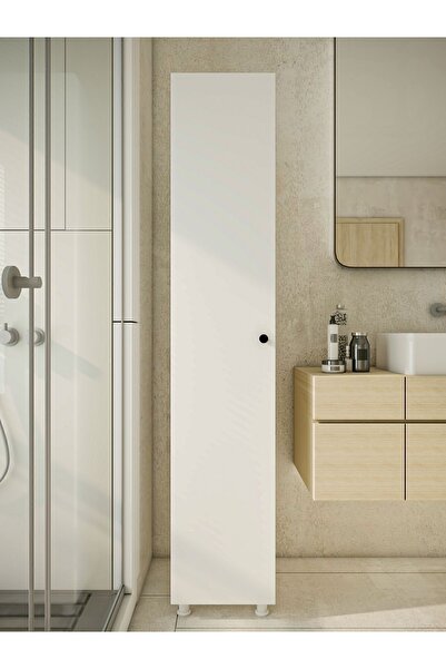 MONTENERO Çok Amaçlı Dolap Parlak Beyaz Banyo Dolabı