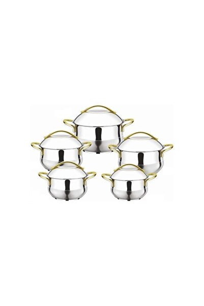 İnter Interhome Gold 10 Parça Çelik Tencere Çeyiz Set