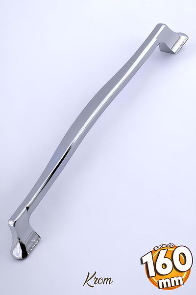 Badem10 Mâner Venus Metal cromat 160 mm - 16 cm Mobilier Bucătărie Sertar Dulap Ușă dulap Mâner Mâner