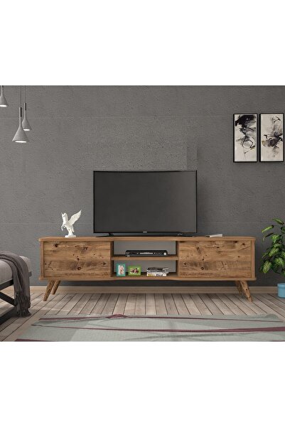 Ankara Mobilya Boreas Ahşap Ayaklı Atlantik Çam 140 Cm Tv Sehpası