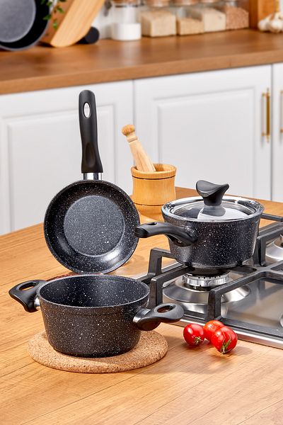 Taç Trend Mini Cookware Set - 4 Pieces, 14 Cm Milk Pot, Pot and Sauce Pot