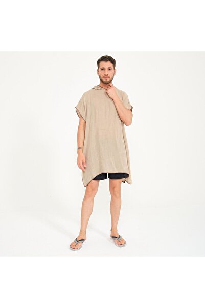 Miespiga Kapüşonlu Erkek Müslin Sörf Panço