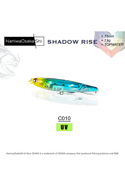 Genel Markalar Naniwa Shi Shadow Rise 75mm 7.8gr Su Üstü Maket Balık