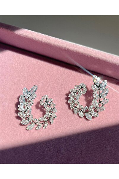 Carla Jewelry Lena Zirkon Taşlı Gelin Küpesi