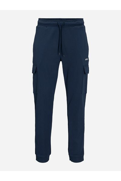 Jack & Jones Solid Cargo Joggers with Rib Hem