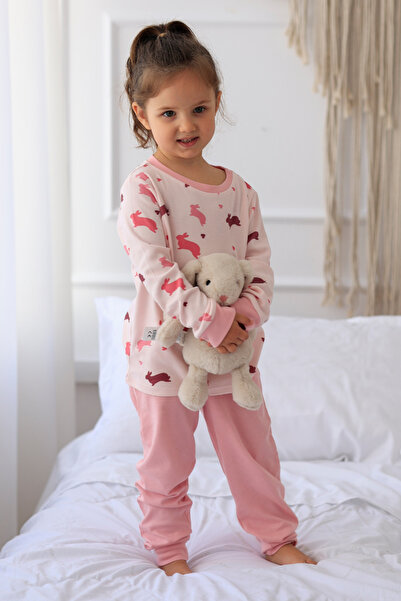 Ninana baby Kız Çocuk Pijama Takımı - Tavşanlı