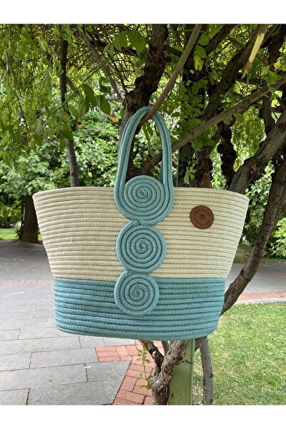 ModaCardin Beach and Shoulder Bag - Jute Straw Look Handbag