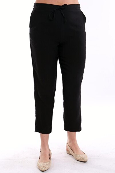 Metpoint Μαύρο ελαστικό παντελόνι μέσης σε μεγάλο μέγεθος