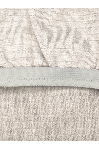 Faiend Krem Sandalye Kılıfı Yıkanabilir Likralı Esnek Lastikli Sandalye Örtü 6 Adet