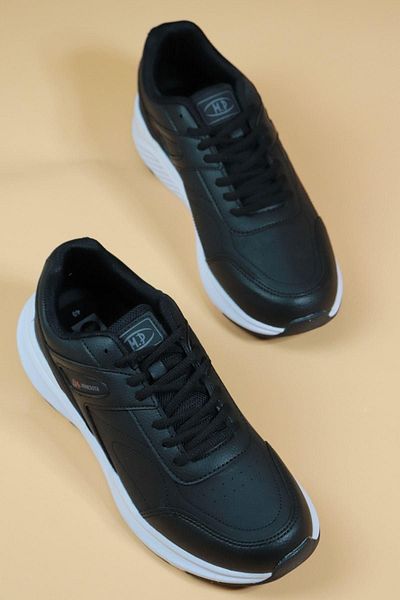 M.P. Tenis negru - Casual, cu șireturi și talpă confortabilă