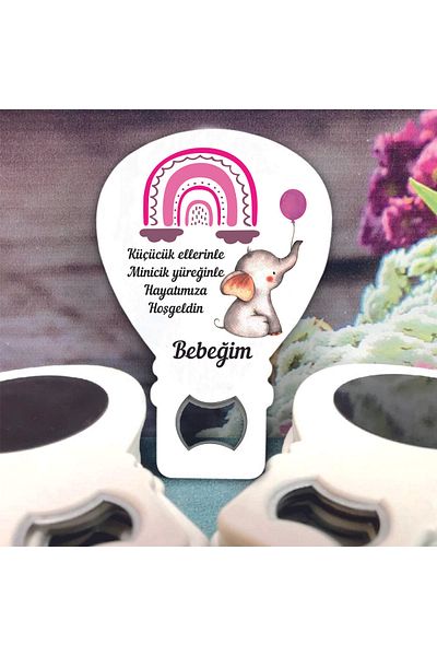 Ege ajans 10 Pieces Baby OpenerMagnet- Elephant, Gelatin and Rainbow
