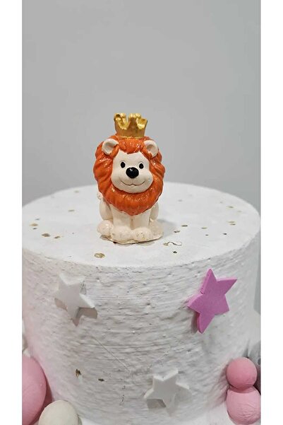 Himi Pasta Süsleri Aslan Maket Kürdanlı Cupcake Pasta Süsü Doğum Günü Süsleri...