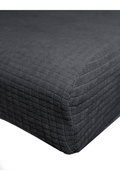 Faiend Gri Sandalye Kılıfı Yıkanabilir Likralı Esnek Lastikli Sandalye Örtü 6 Adet