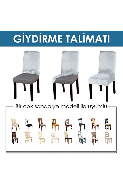 Faiend Balpeteği Desen Likra Kumaşlı Tüylenmez Yikanabilir Sandalye Örtüsü Sandalye Kılıfı Yeni Model Tekli
