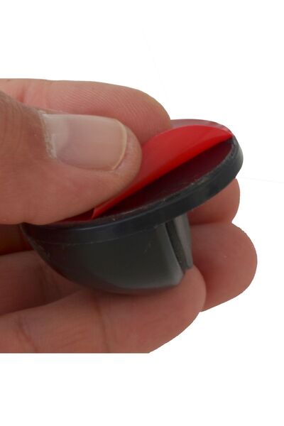 Genel Markalar Yarım Ay Kendinden Yapışkanlı Siyah Plastik Kapı Stoperi / Durdurucu / Tutucu Tamponu