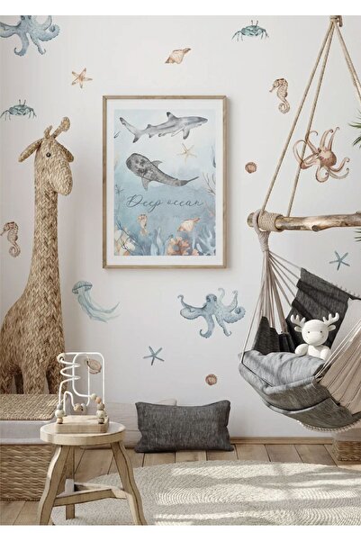 WALLHUMAN Okyanus Serüveni Çocuk Odası Duvar Stickerı