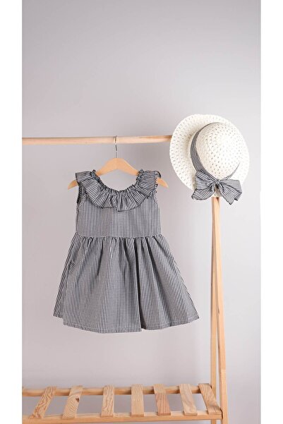 MAİBELLA Σετ καλοκαιρινού φορέματος με καπέλο και φιόγκο για κορίτσια – Σετ δ...