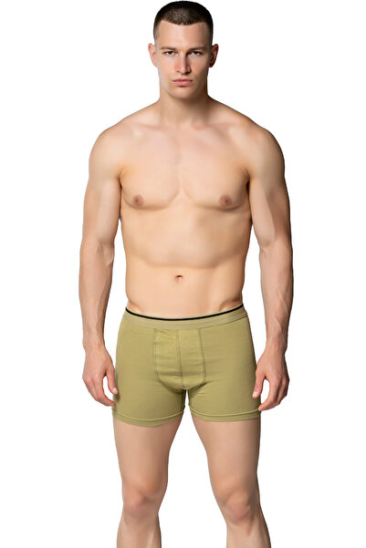 SEDEF YILDIZ Erkek Likralı Boxer Askeri Yeşil