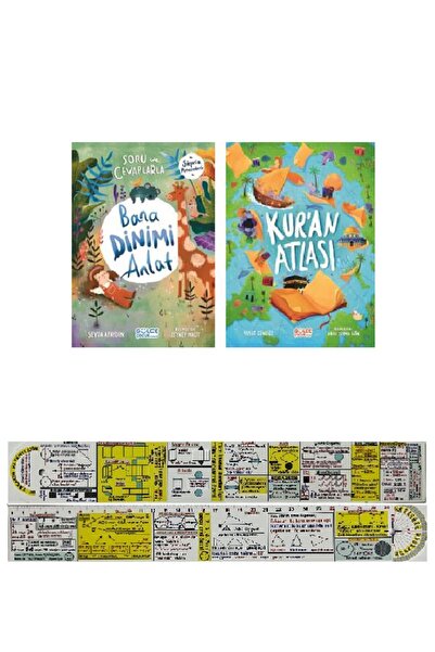 Timaş Çocuk Soru ve Cevaplarla Bana Dinimi Anlat + Kur'an Atlası 2 Kitap Set (Ciltli) + Matematik Öğreten Cetvel