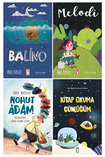 Timaş Çocuk Anıl Basılı 4 Kitap Set Balino - Melodi - Nohut Adam - Kitap Okum...