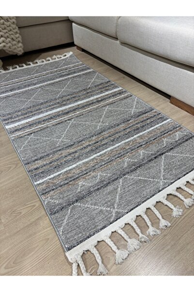 MaVaux Pepuza Kaydırmaz Taban Yıkanabilir Özel Dokuma Şönil Halı Kilim