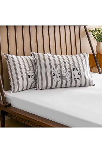 LC Waikiki LCW HOME Cat Printed Pillow Case - 2-Piece 50x70 Cm