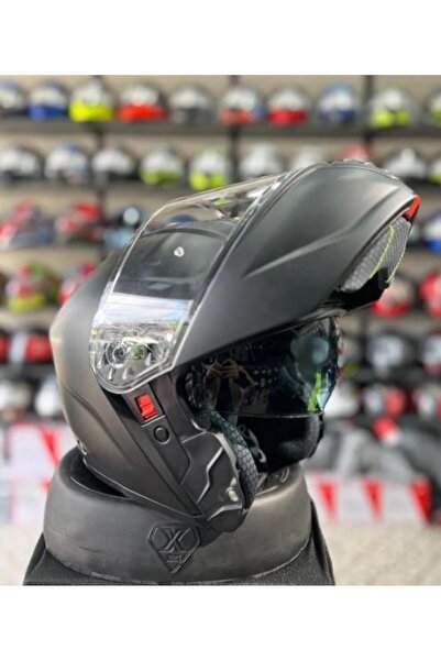 Sway Xbyc 917 Full Face Çene Açılır Güneş Vizörlü Motosiklet Kaskı 2xl Beden Siyah
