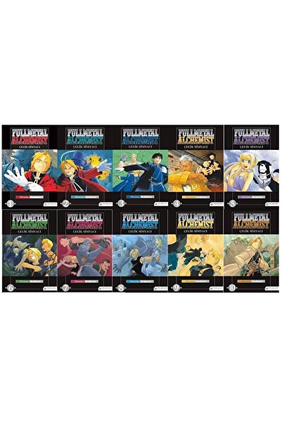 Akıl Çelen Kitaplar Fullmetal Alchemist 1-2-3-4-5-6-7-8-9-10. Ciltler Manga Seti